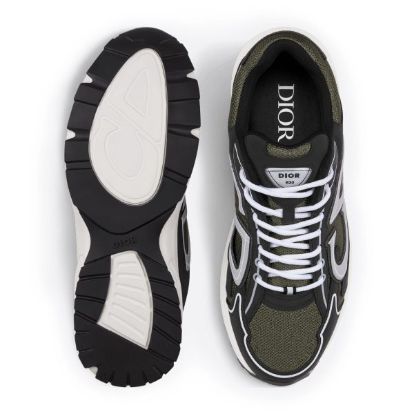 Baskets en maille technique – Vert foncé et noir