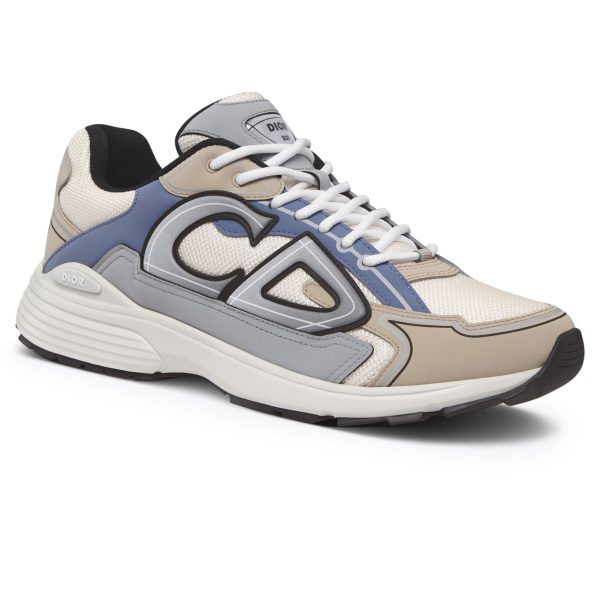 Baskets running – Crème, beige et bleu